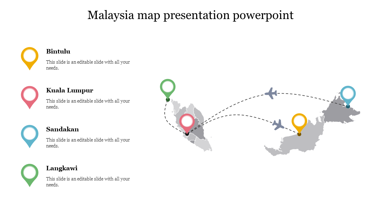 Malaysia map presentation powerpoint